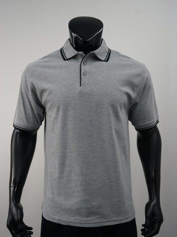 Unisex Adults Double Striped Polo detail