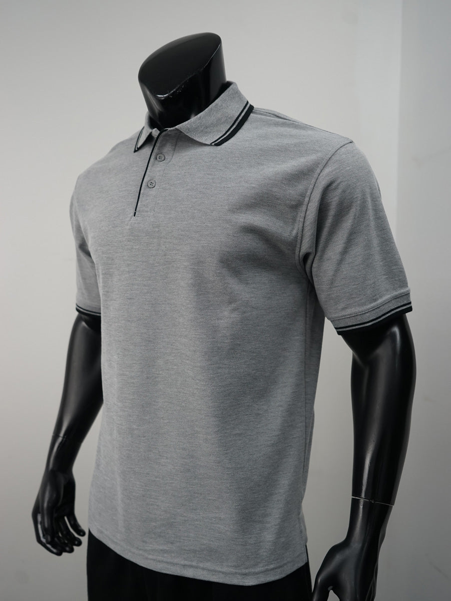 Unisex Adults Double Striped Polo detail