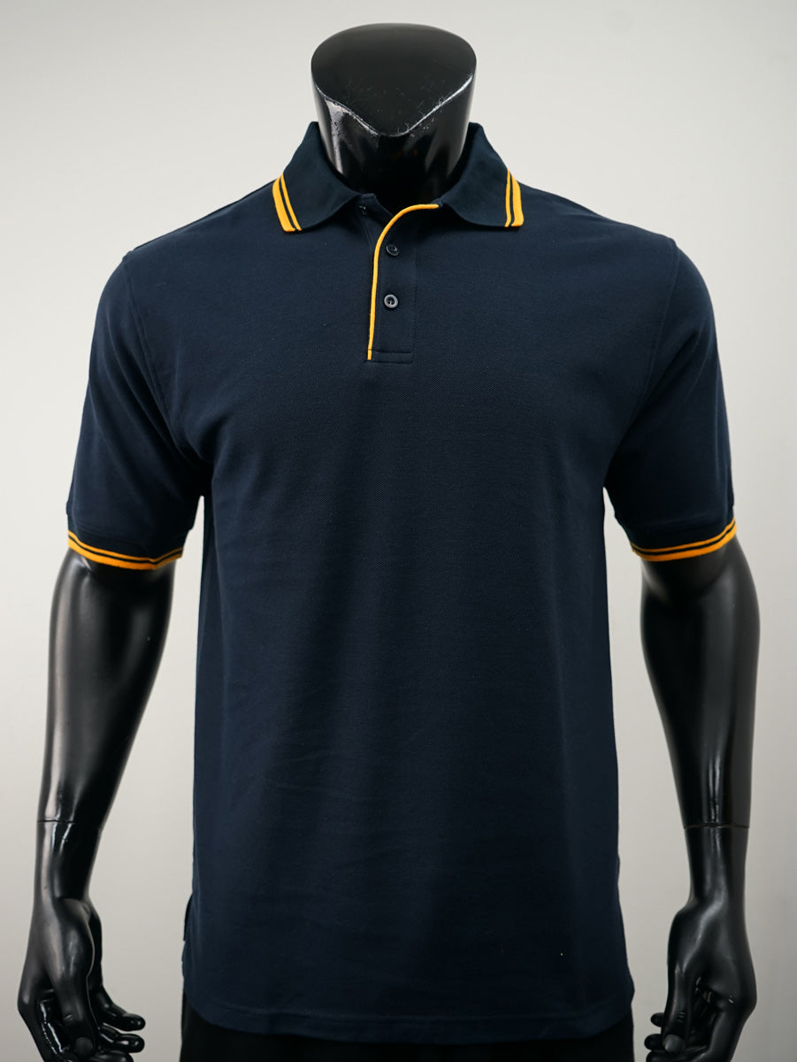 Unisex Adults Double Striped Polo detail