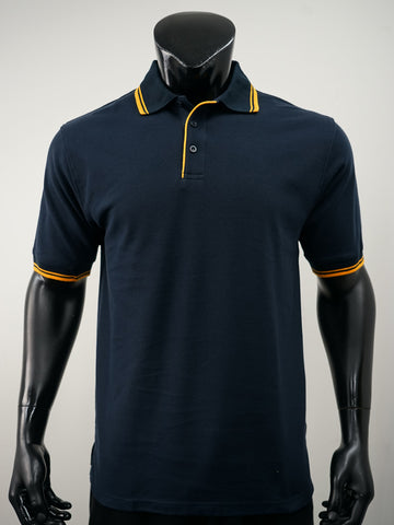 Unisex Adults Double Striped Polo detail