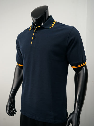 Unisex Adults Double Striped Polo detail