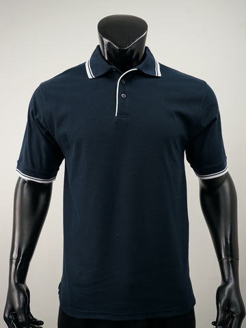 Unisex Adults Double Striped Polo detail