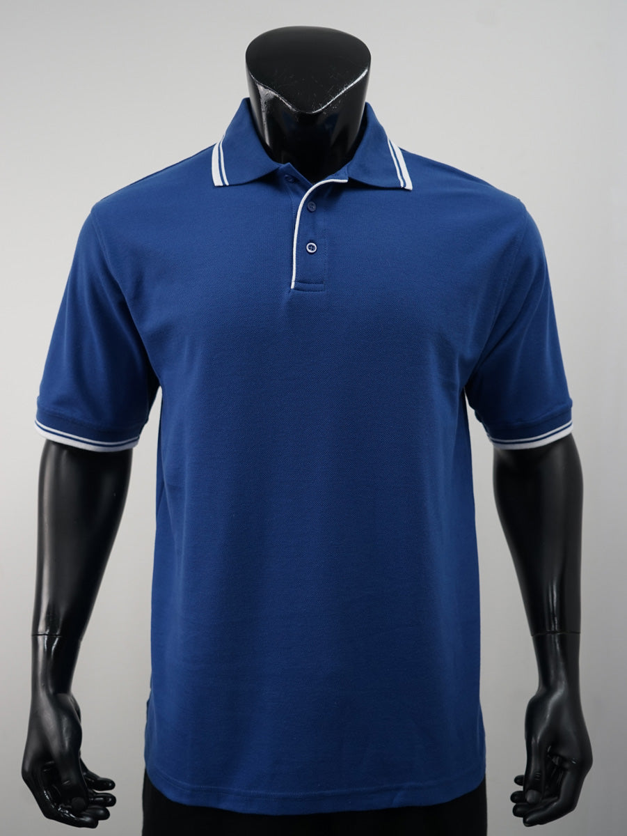 Unisex Adults Double Striped Polo detail