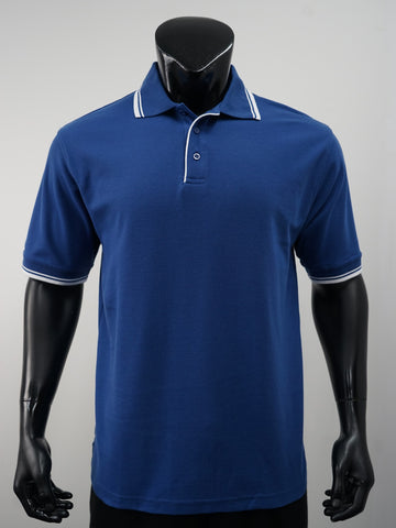 Unisex Adults Double Striped Polo detail