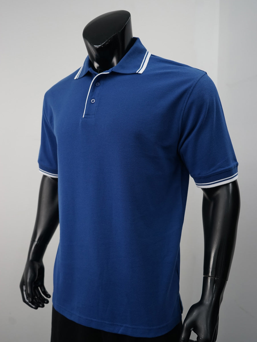 Unisex Adults Double Striped Polo detail