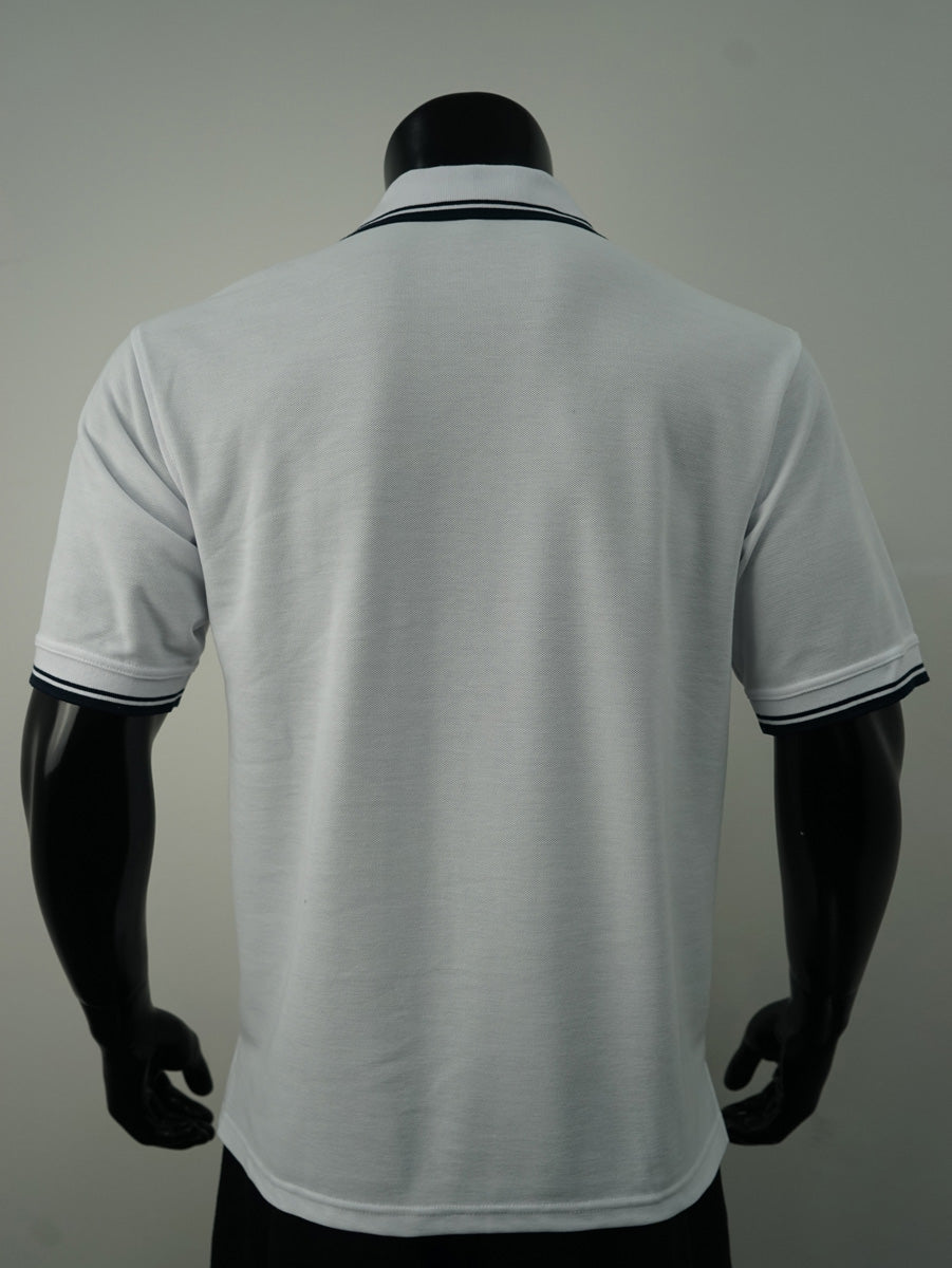 Unisex Adults Double Striped Polo detail