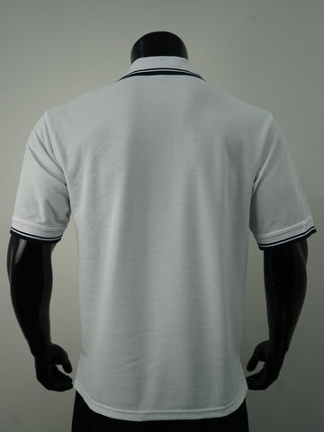 Unisex Adults Double Striped Polo detail