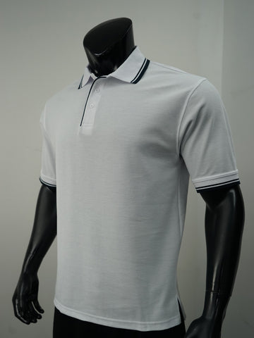 Unisex Adults Double Striped Polo detail