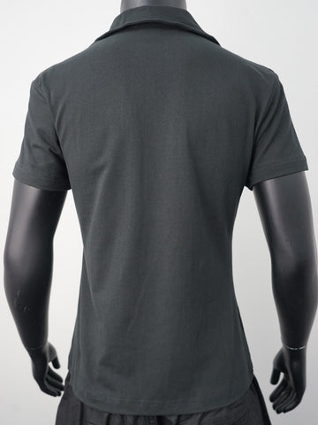 Ladies Cotton Spandex Polo detail