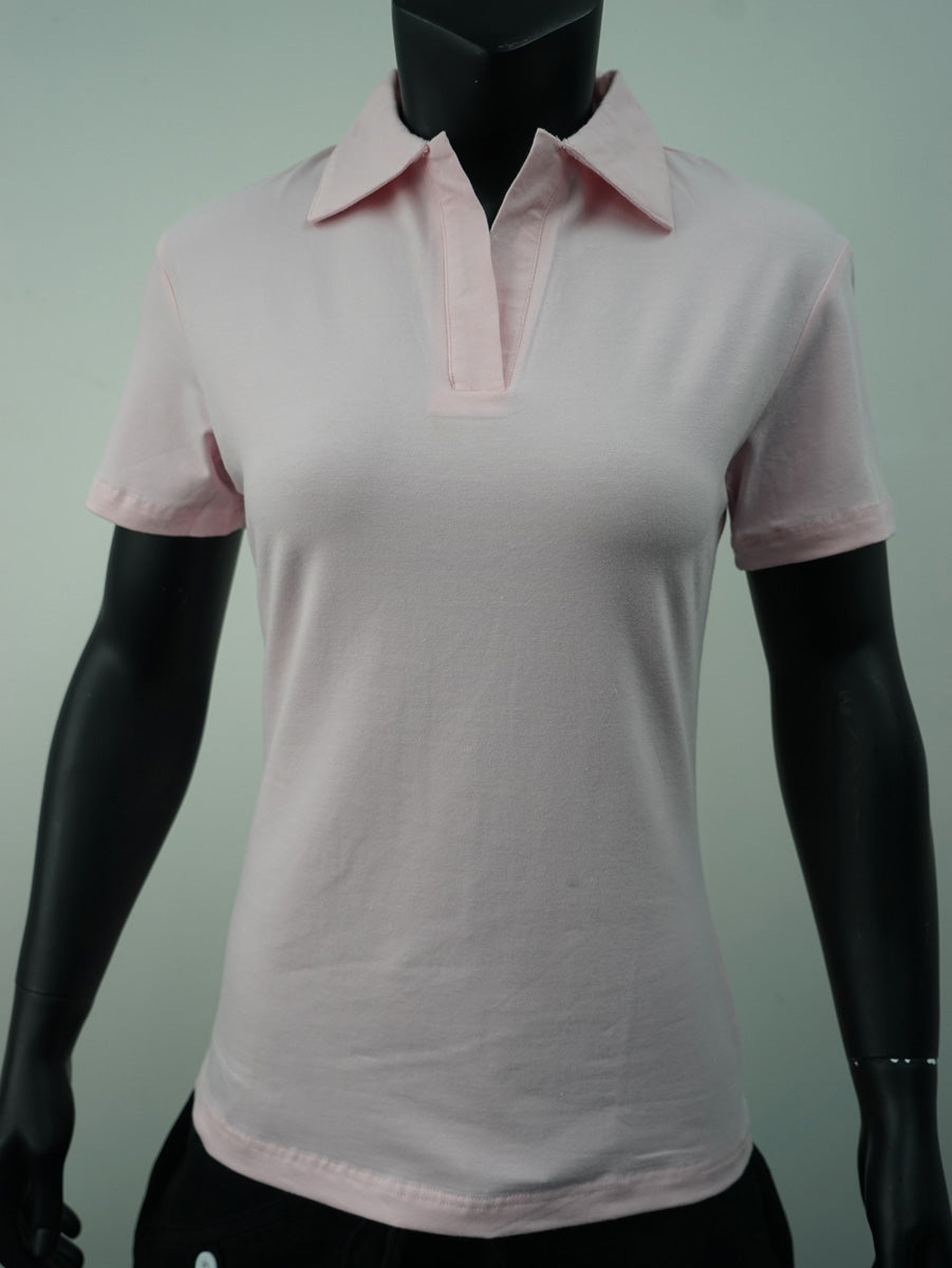 Ladies Cotton Spandex Polo detail