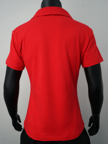 Ladies Cotton Spandex Polo detail
