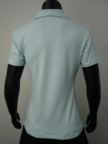 Ladies Cotton Spandex Polo detail