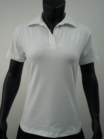 Ladies Cotton Spandex Polo detail