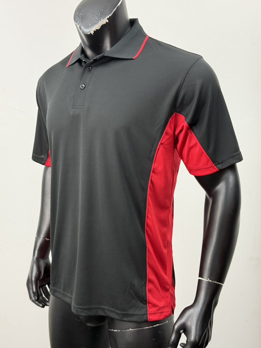 Mens Breezeway Panel Polo detail