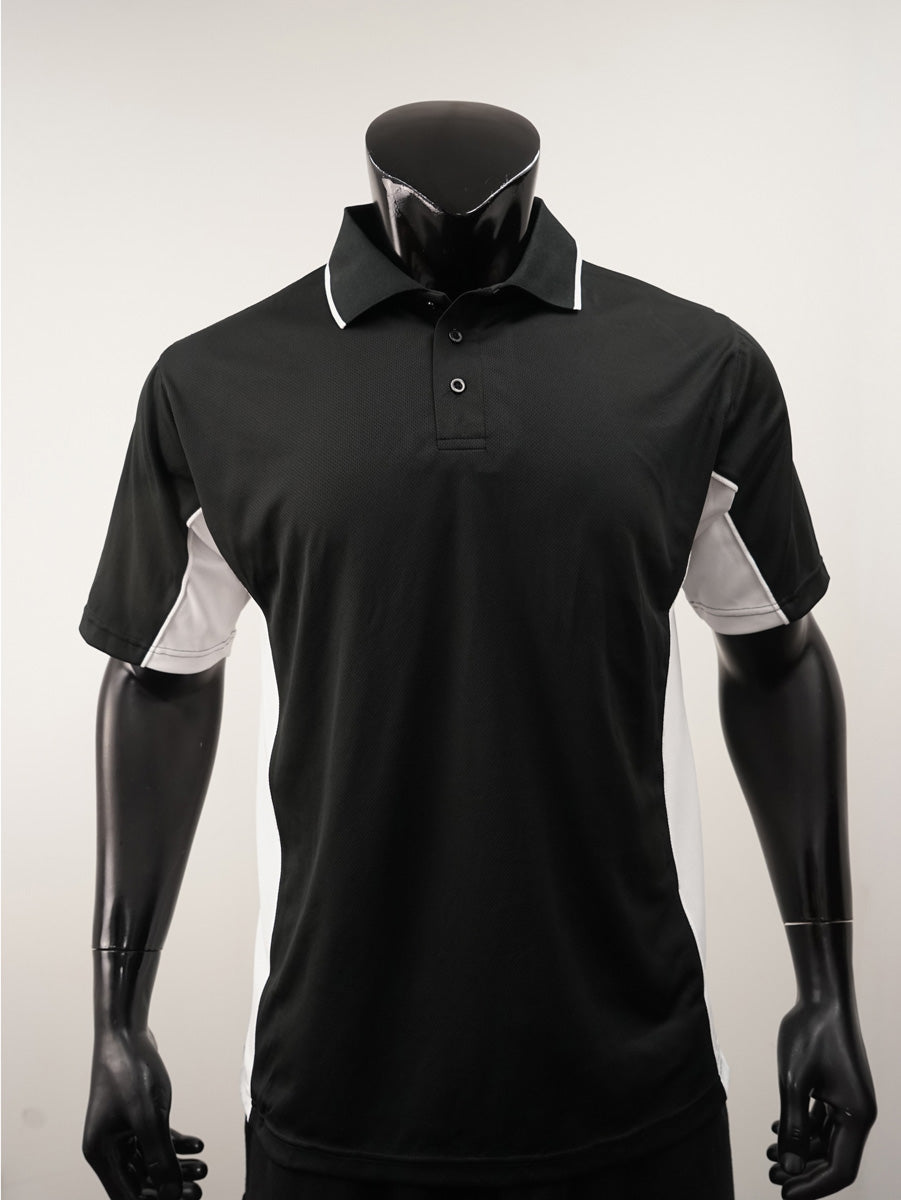 Mens Breezeway Panel Polo detail