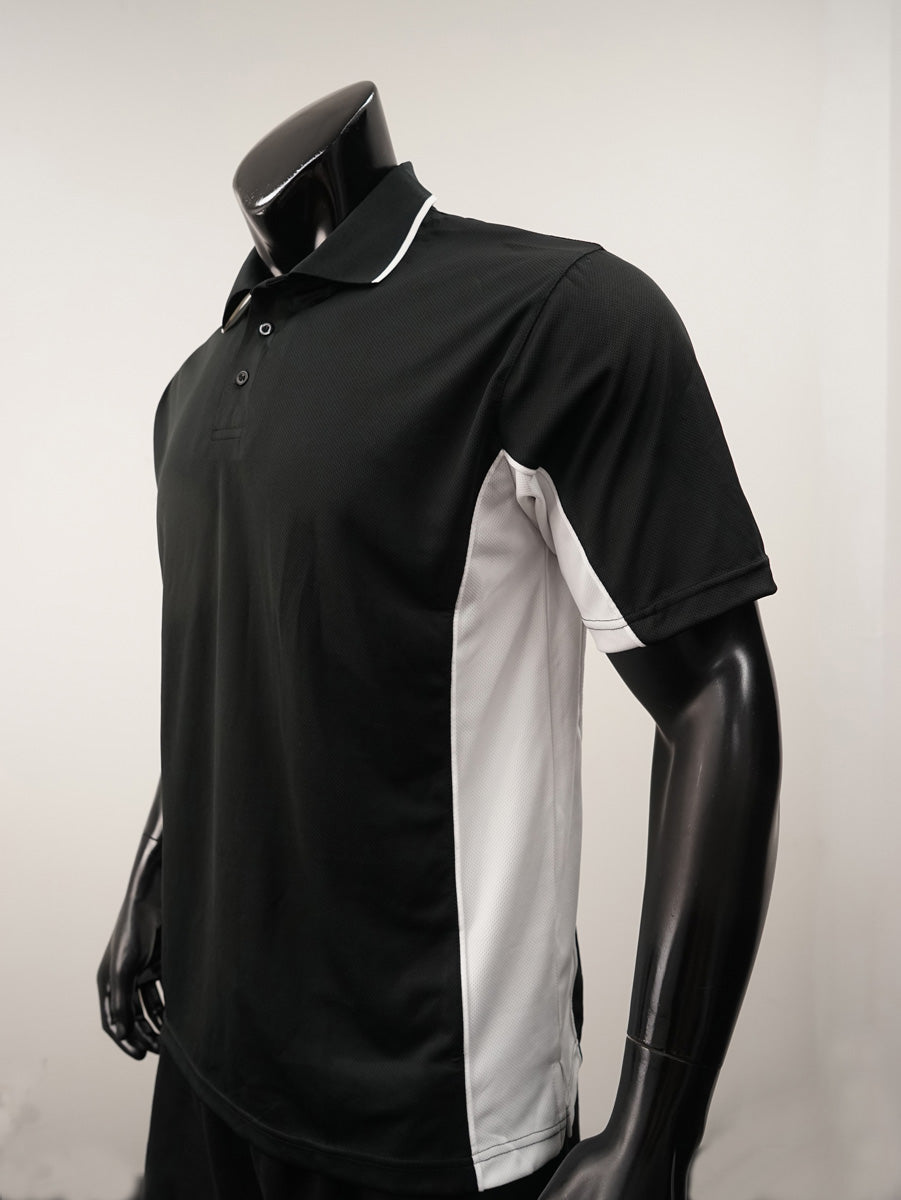 Mens Breezeway Panel Polo detail