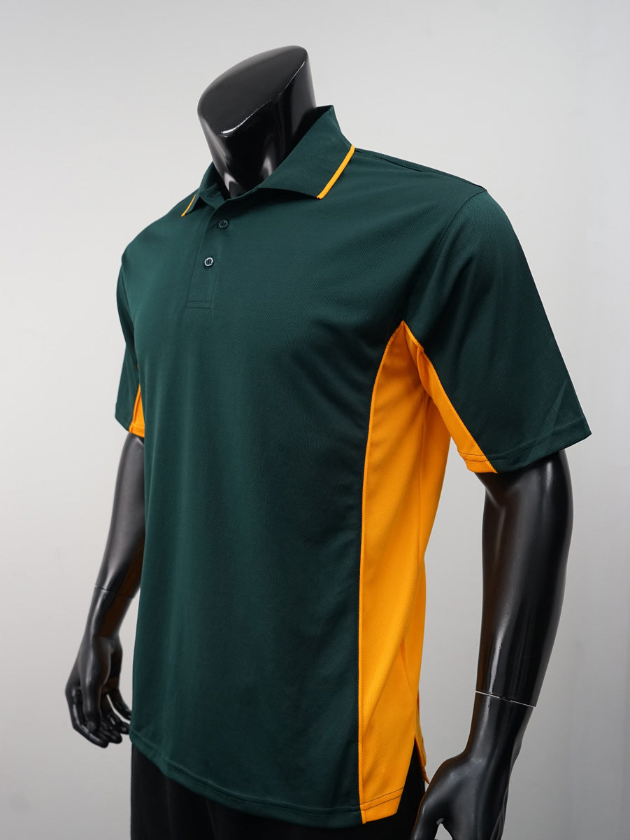 Mens Breezeway Panel Polo detail