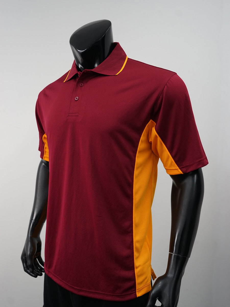 Mens Breezeway Panel Polo detail