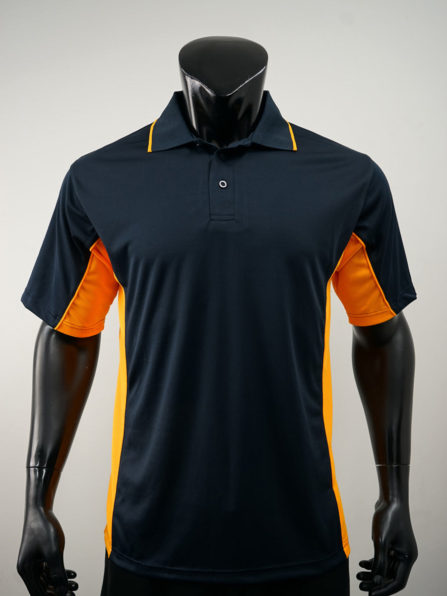 Mens Breezeway Panel Polo detail