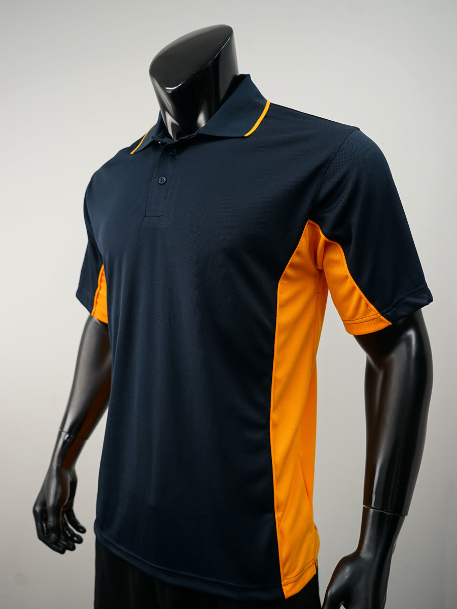 Mens Breezeway Panel Polo detail