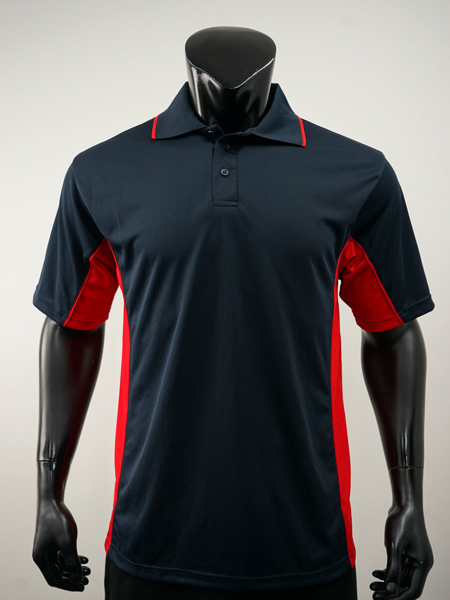 Mens Breezeway Panel Polo detail