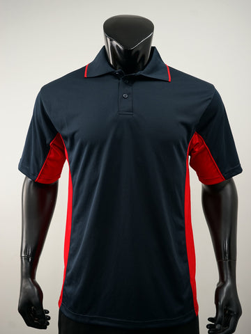 Mens Breezeway Panel Polo detail