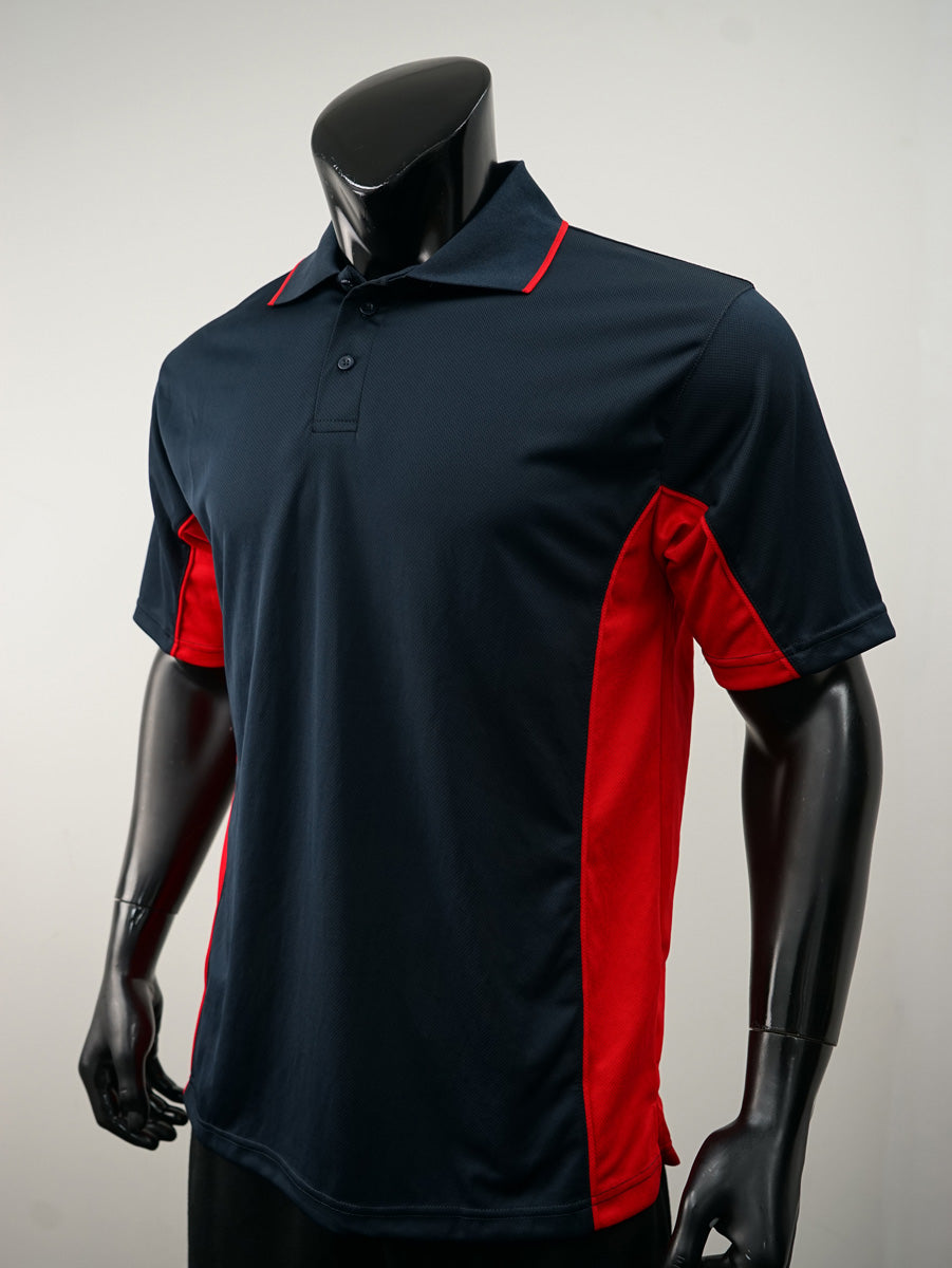 Mens Breezeway Panel Polo detail