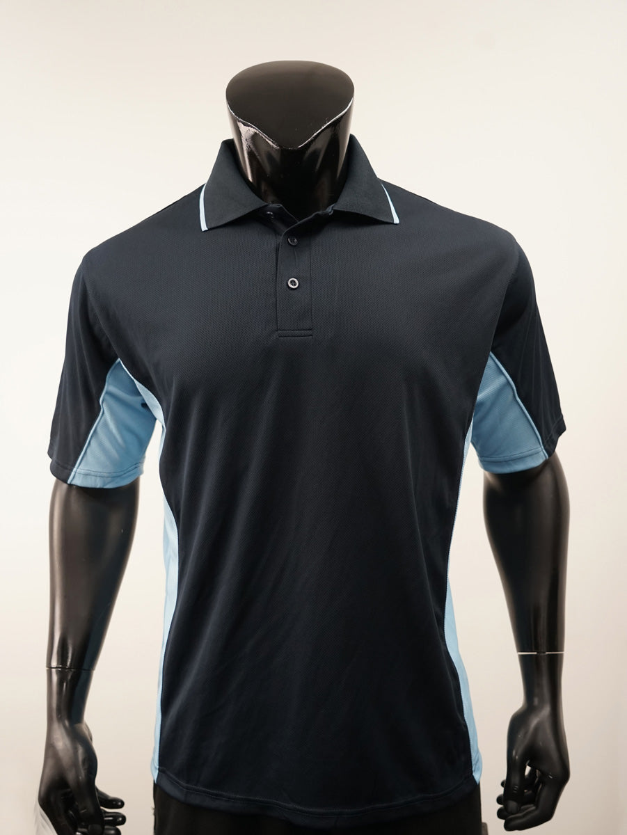 Mens Breezeway Panel Polo detail