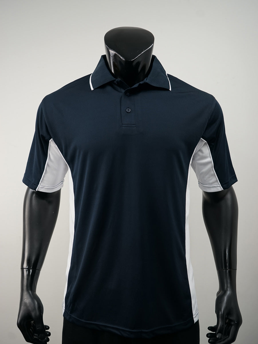 Mens Breezeway Panel Polo detail