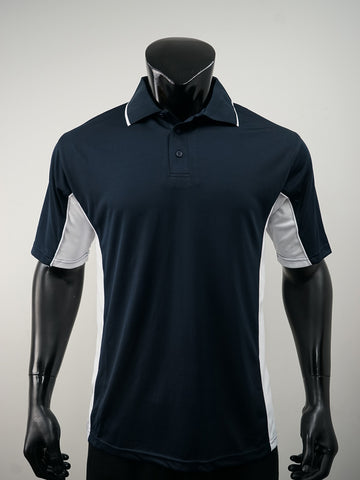 Mens Breezeway Panel Polo detail