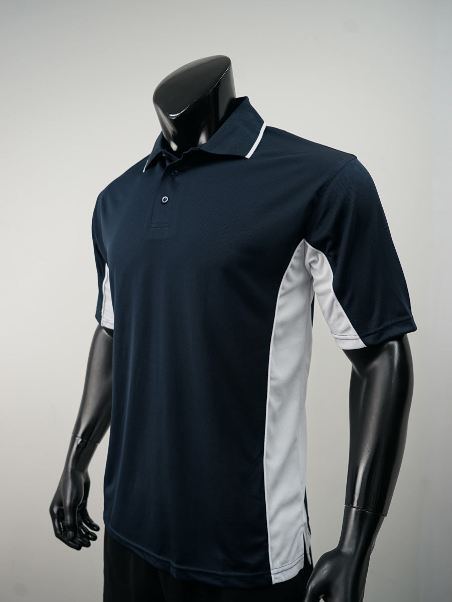 Mens Breezeway Panel Polo detail