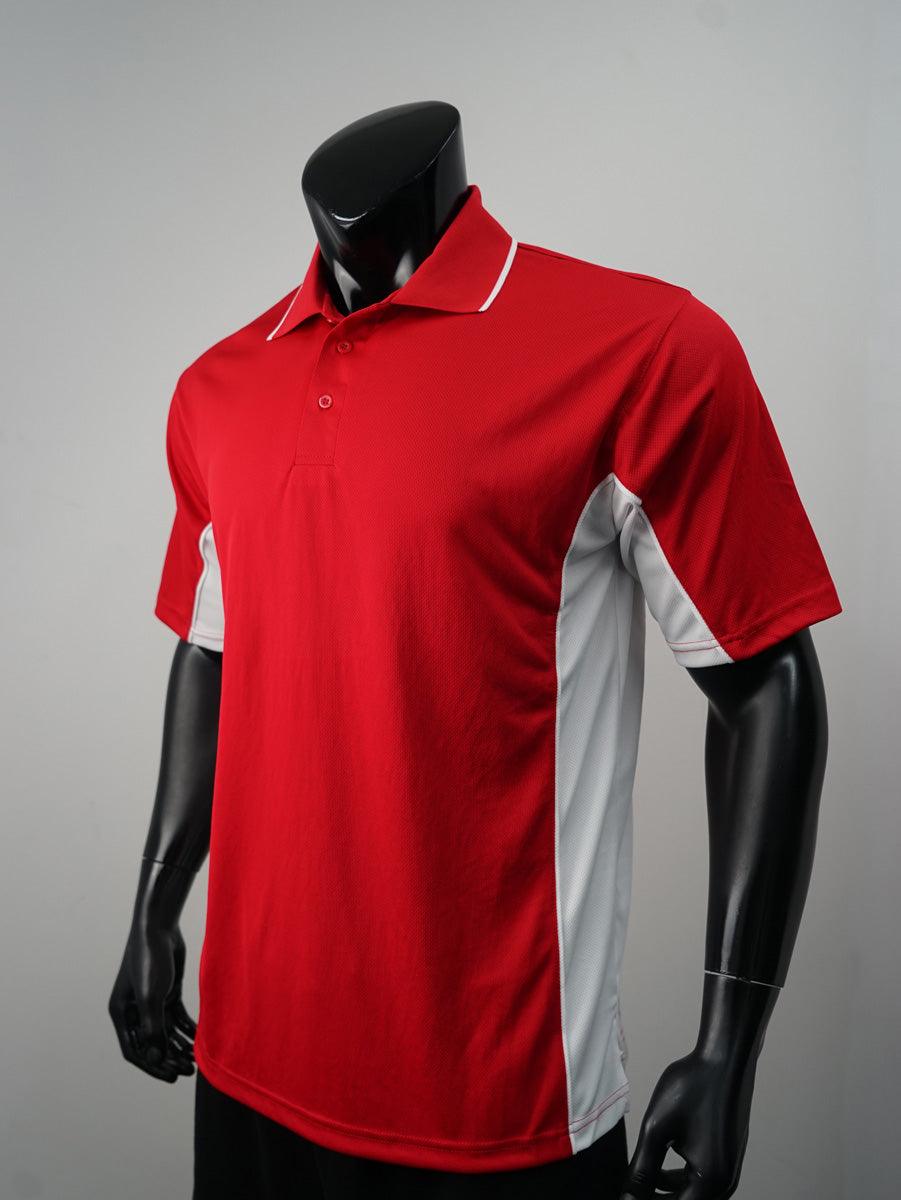 Mens Breezeway Panel Polo detail