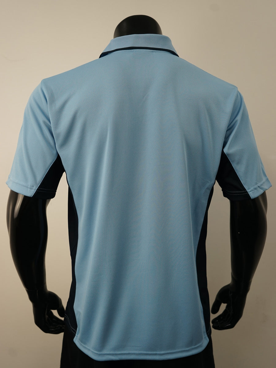 Mens Breezeway Panel Polo detail