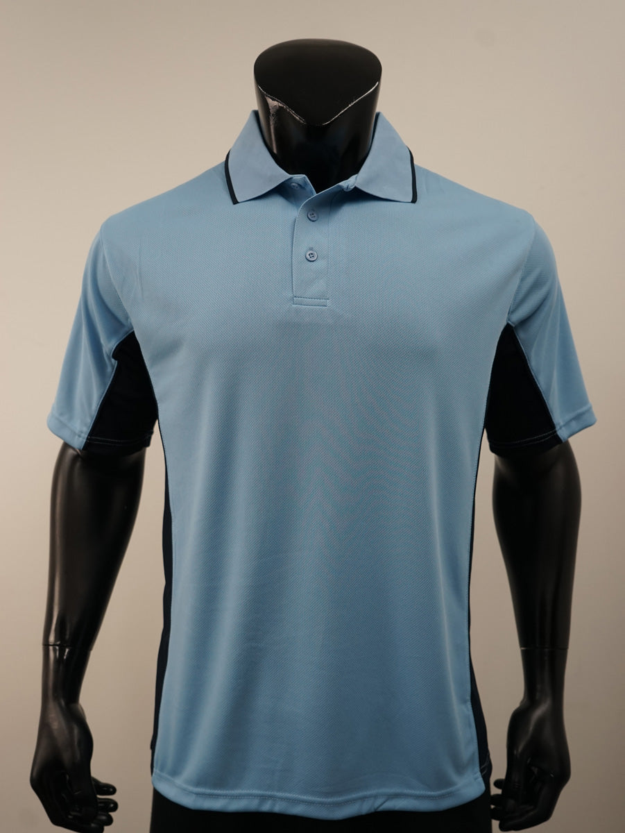 Mens Breezeway Panel Polo detail