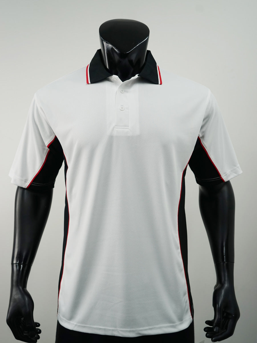 Mens Breezeway Panel Polo detail