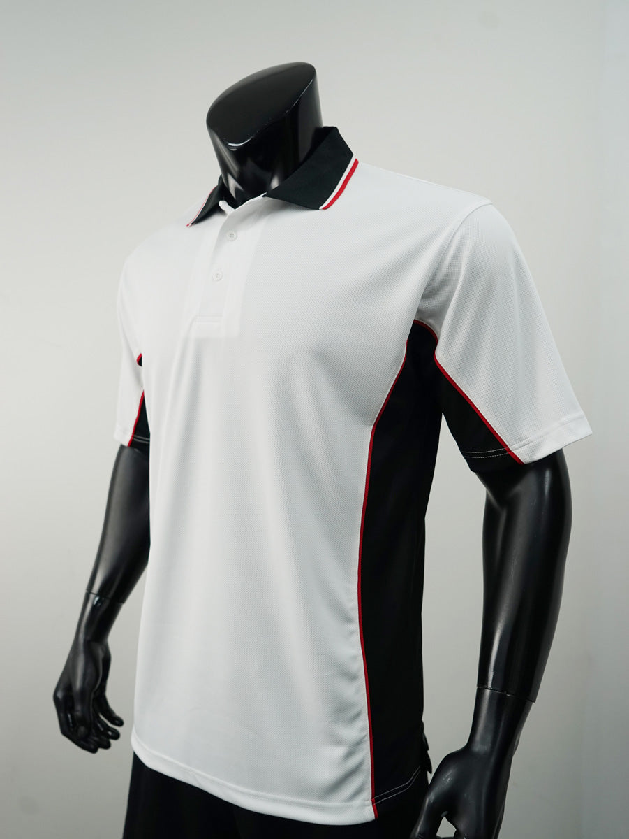 Mens Breezeway Panel Polo detail