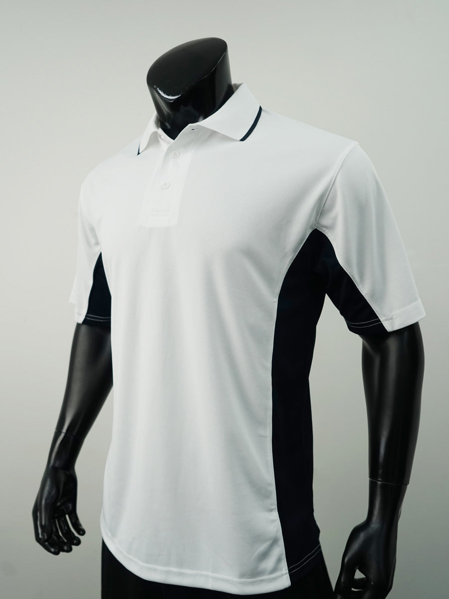 Mens Breezeway Panel Polo detail