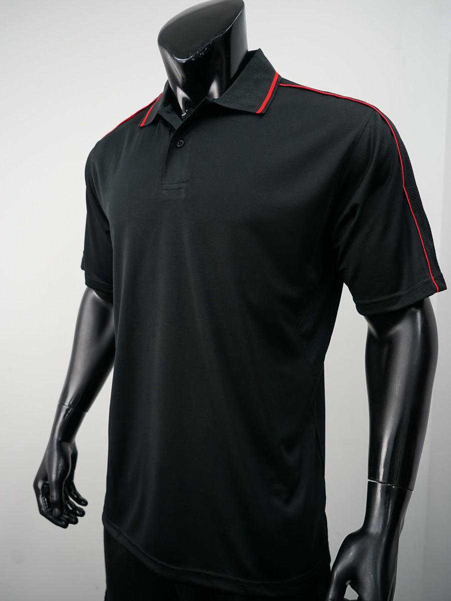 Mens Breezeway Striped Polo detail