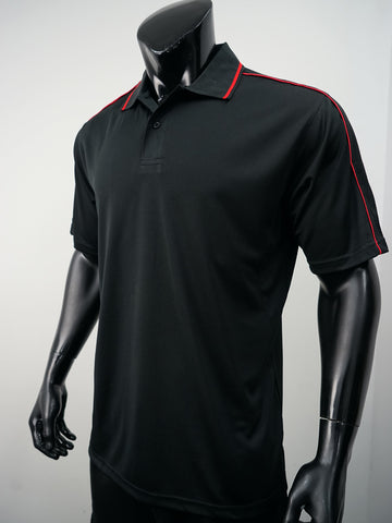 Mens Breezeway Striped Polo detail