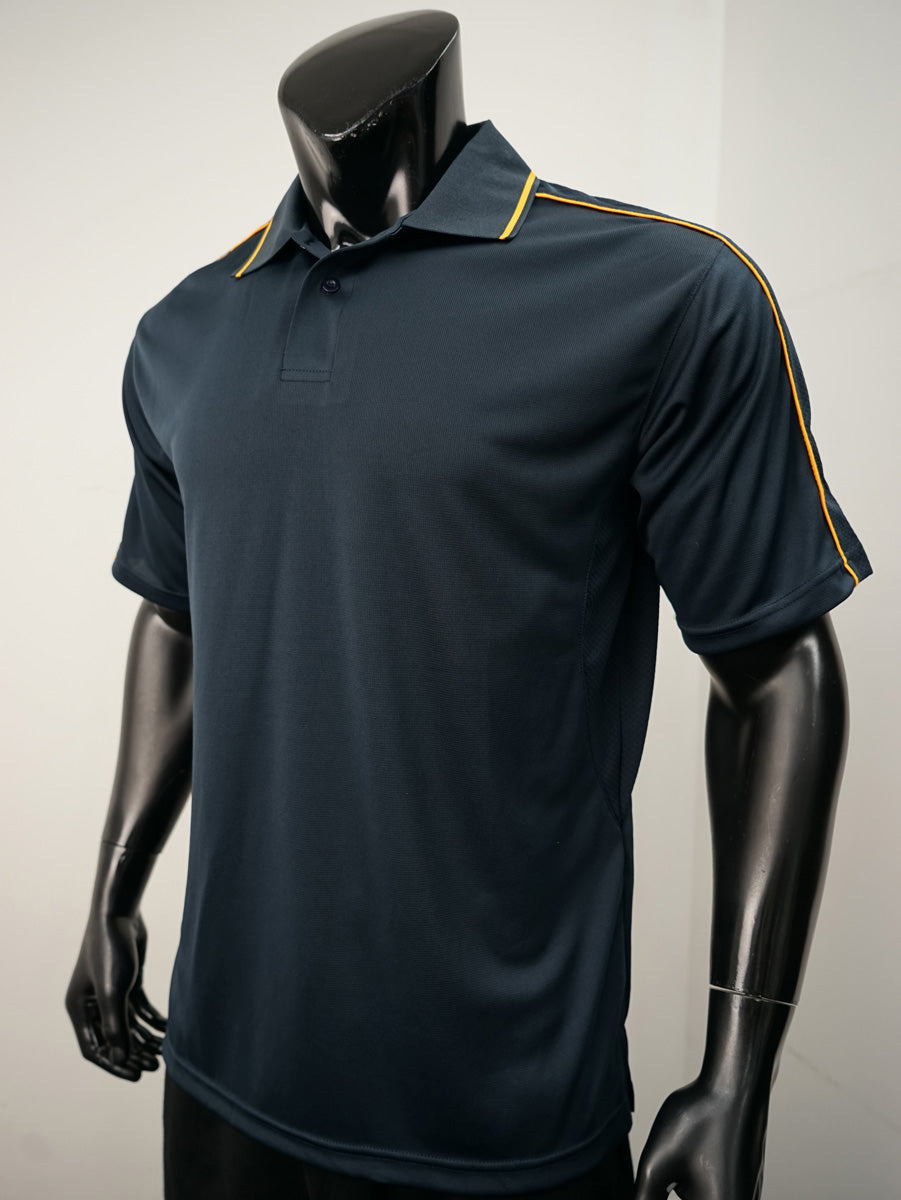Mens Breezeway Striped Polo detail