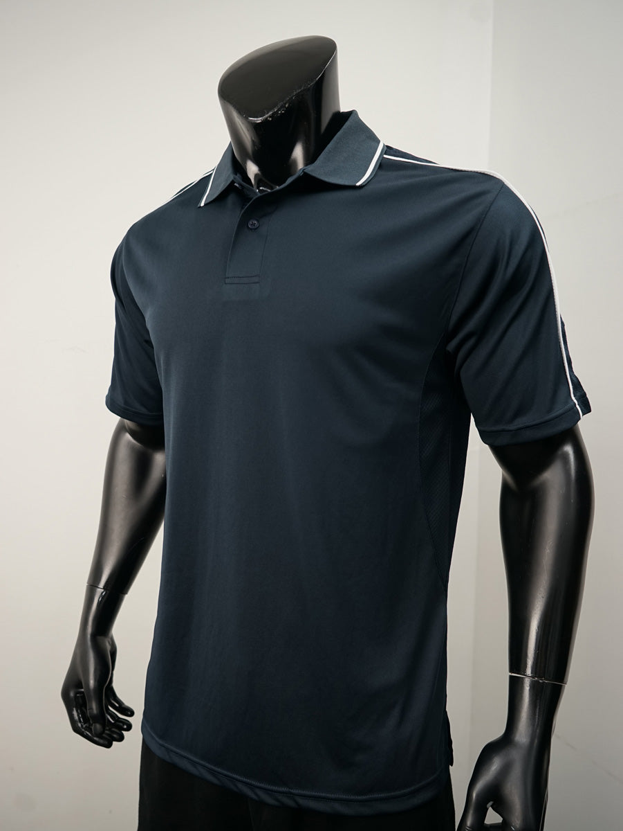 Mens Breezeway Striped Polo detail