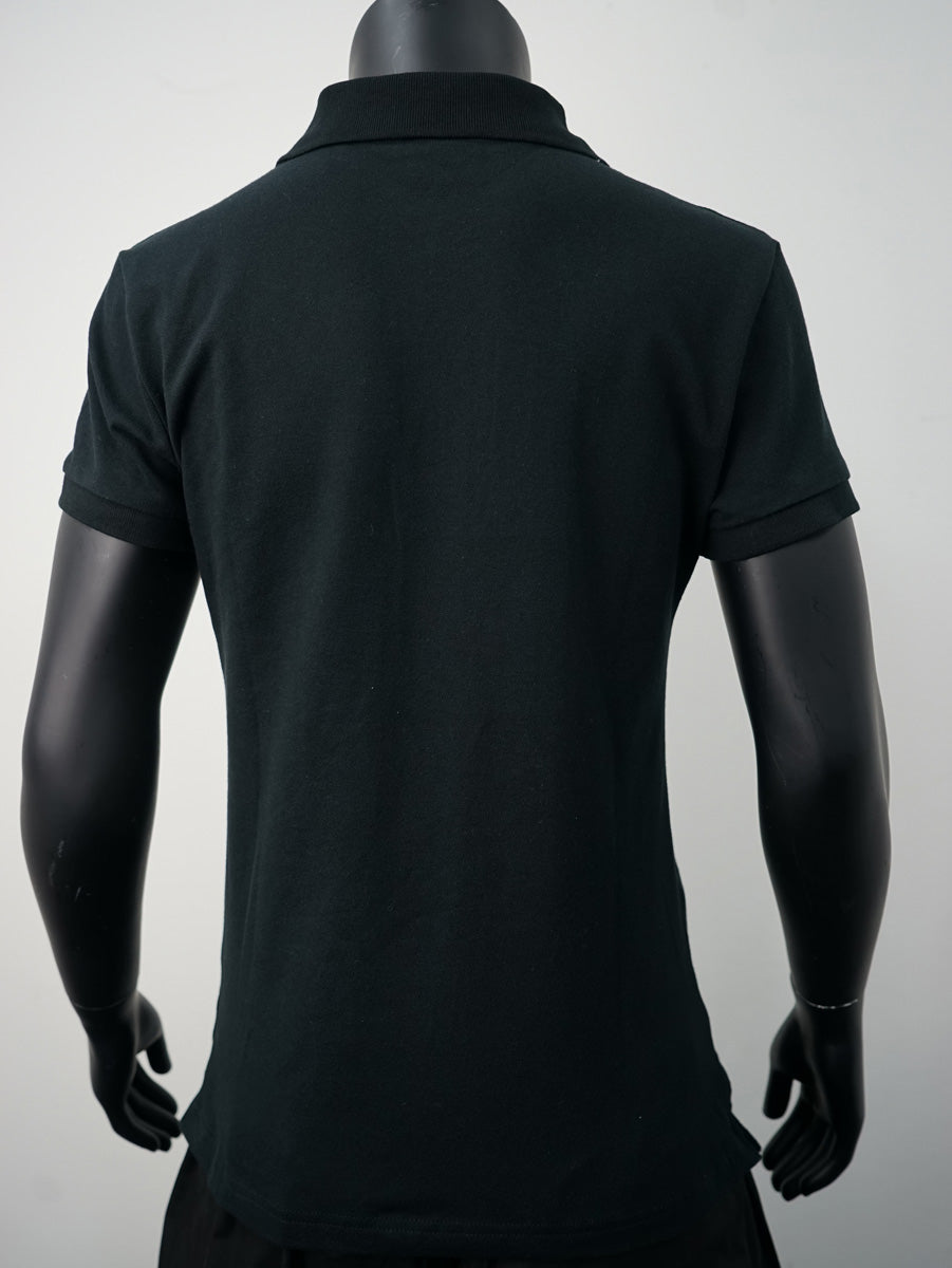 Ladies Pique Knit Fitted Cotton / Spandex Polo detail