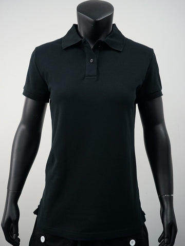 Ladies Pique Knit Fitted Cotton / Spandex Polo detail