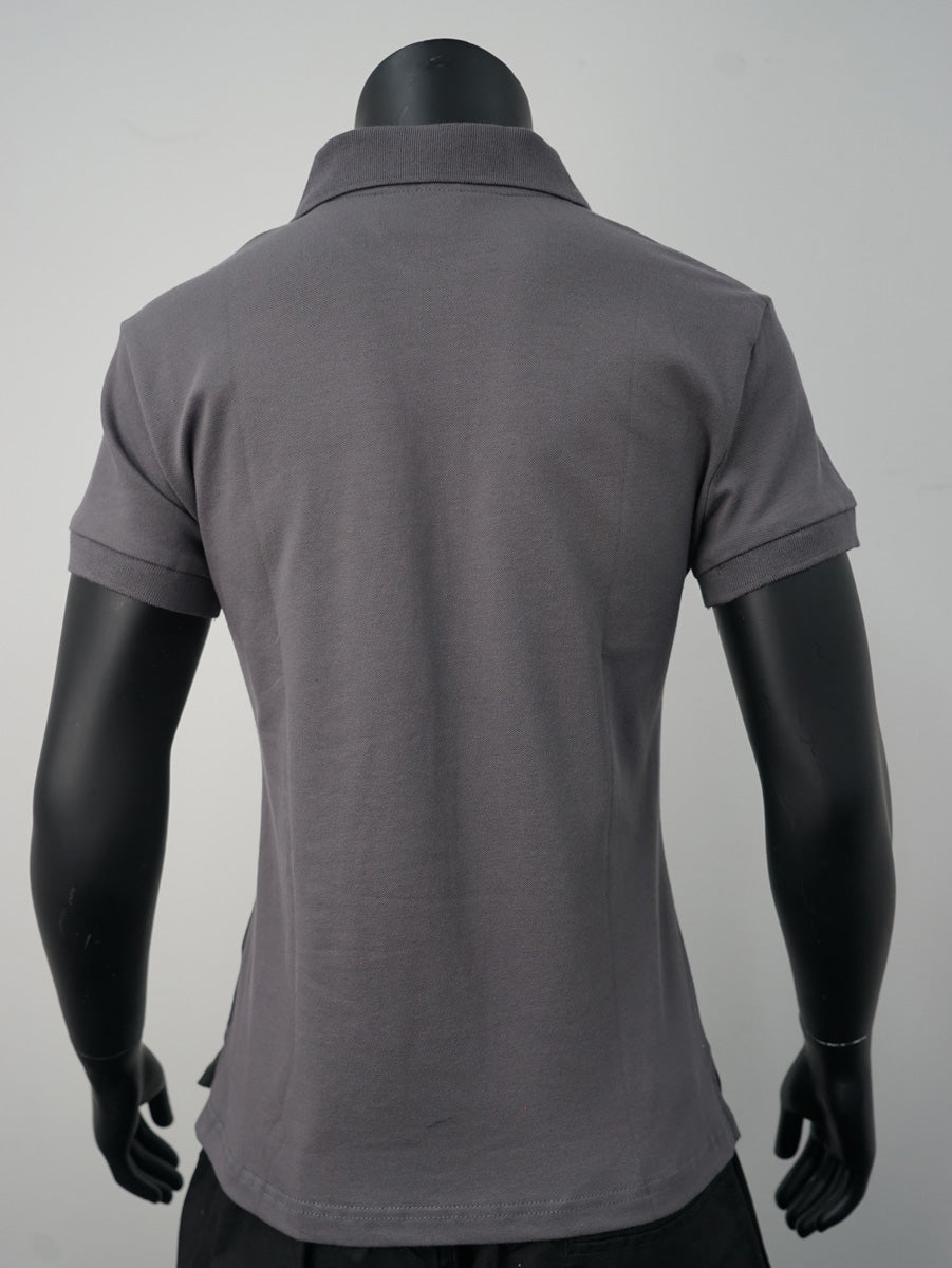 Ladies Pique Knit Fitted Cotton / Spandex Polo detail