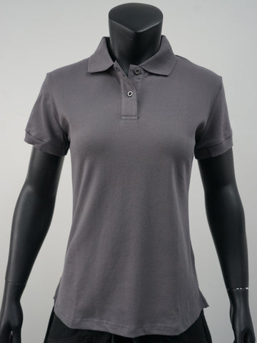 Ladies Pique Knit Fitted Cotton / Spandex Polo detail