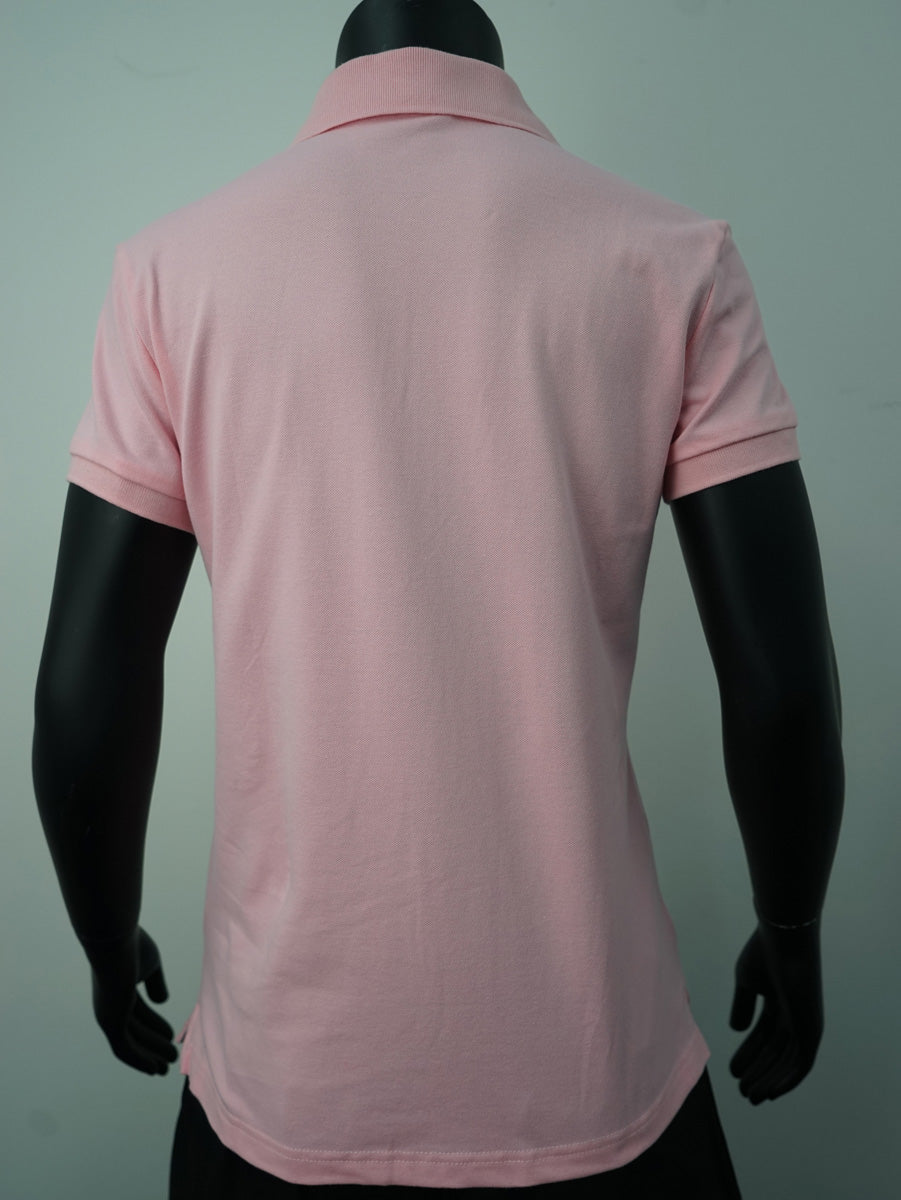 Ladies Pique Knit Fitted Cotton / Spandex Polo detail