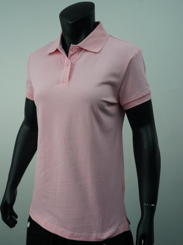 Ladies Pique Knit Fitted Cotton / Spandex Polo detail