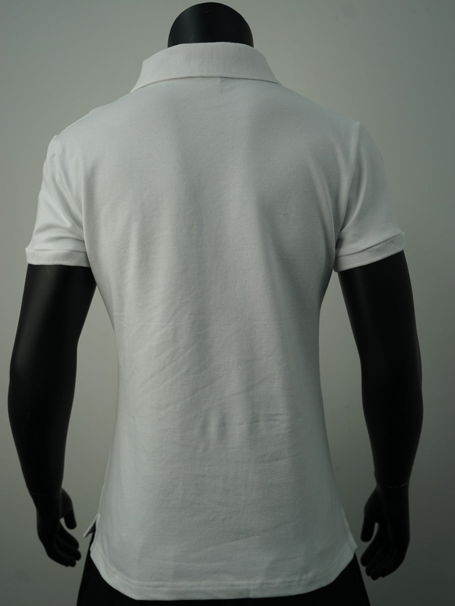 Ladies Pique Knit Fitted Cotton / Spandex Polo detail