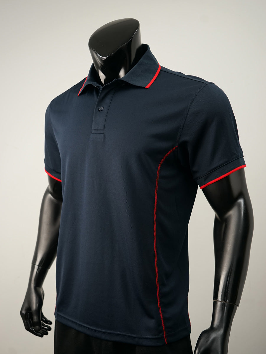 Stitch Feature Essentials-Mens Short Sleeve Polo detail