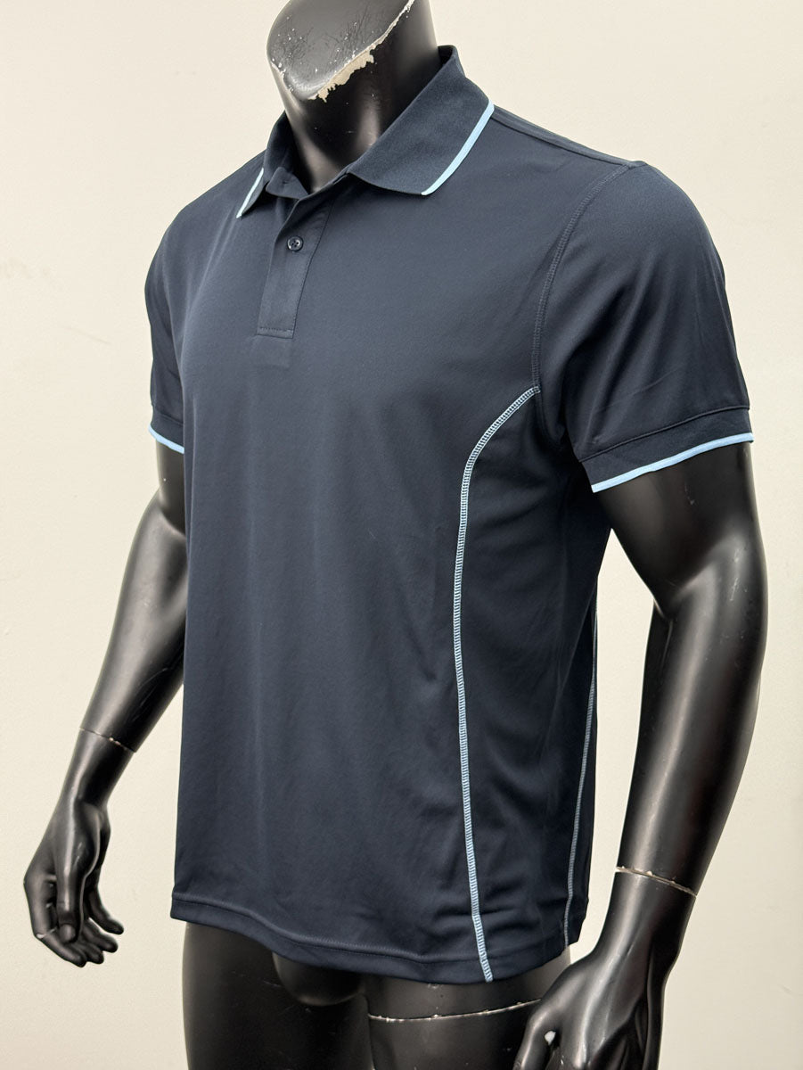 Stitch Feature Essentials-Mens Short Sleeve Polo detail
